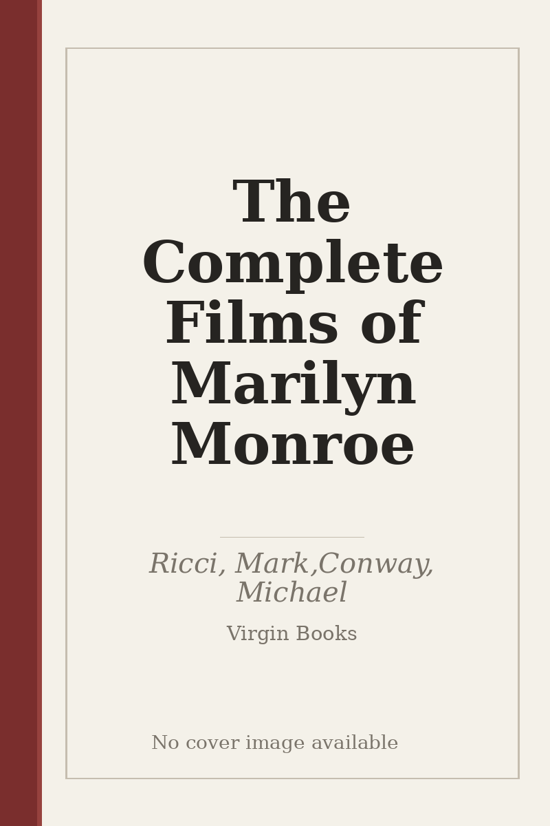 The Complete Films of Marilyn Monroe - no cover image available