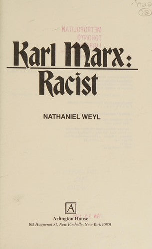Karl Marx, Racist