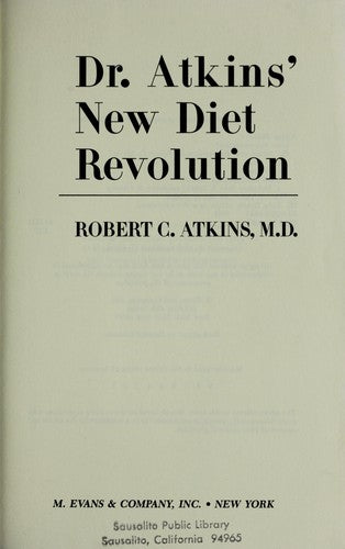Dr. Atkins' New Diet Revolution