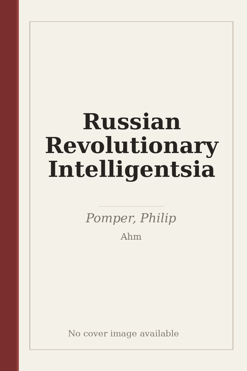 Russian Revolutionary Intelligentsia - no cover image available