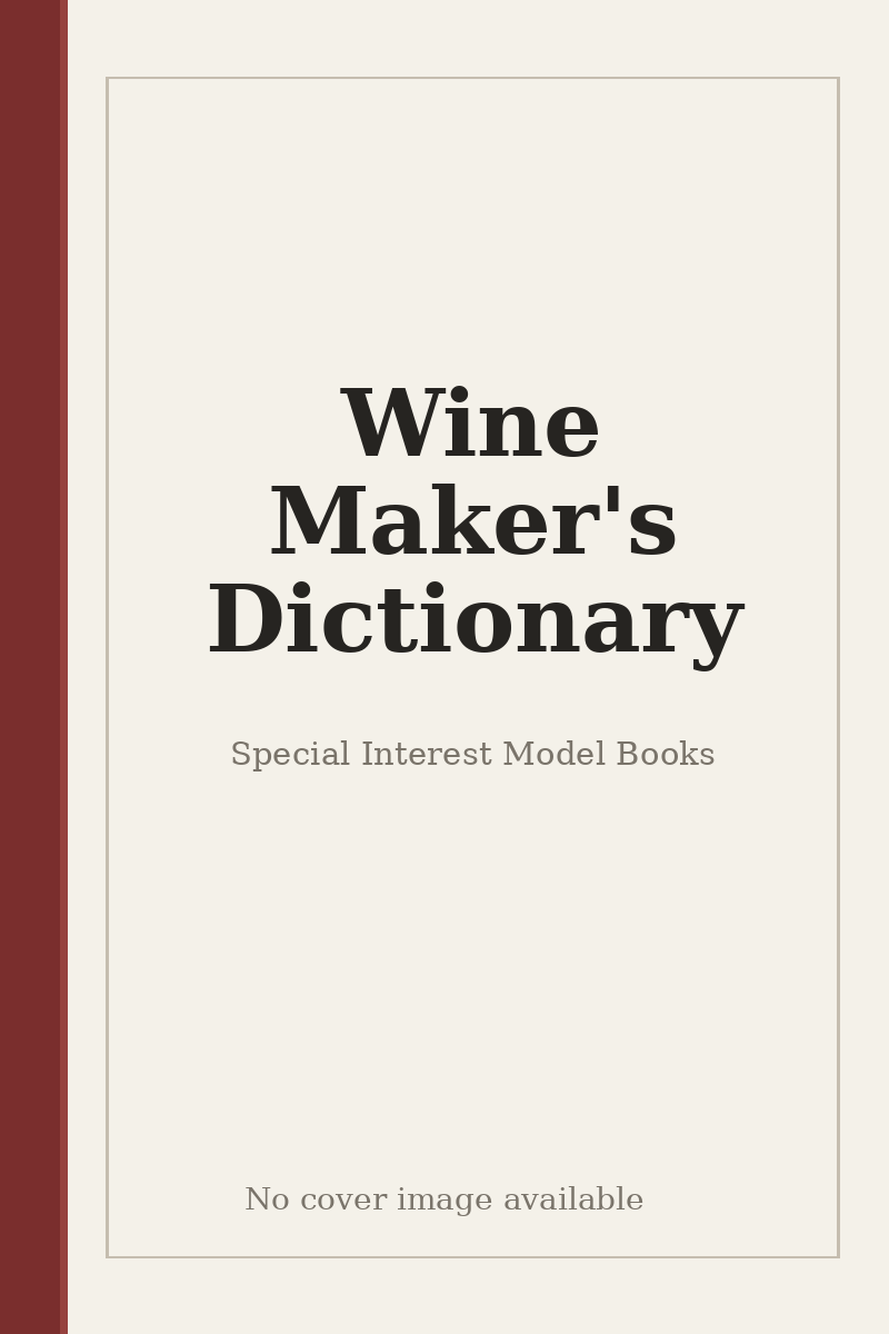 Wine Maker's Dictionary - no cover image available