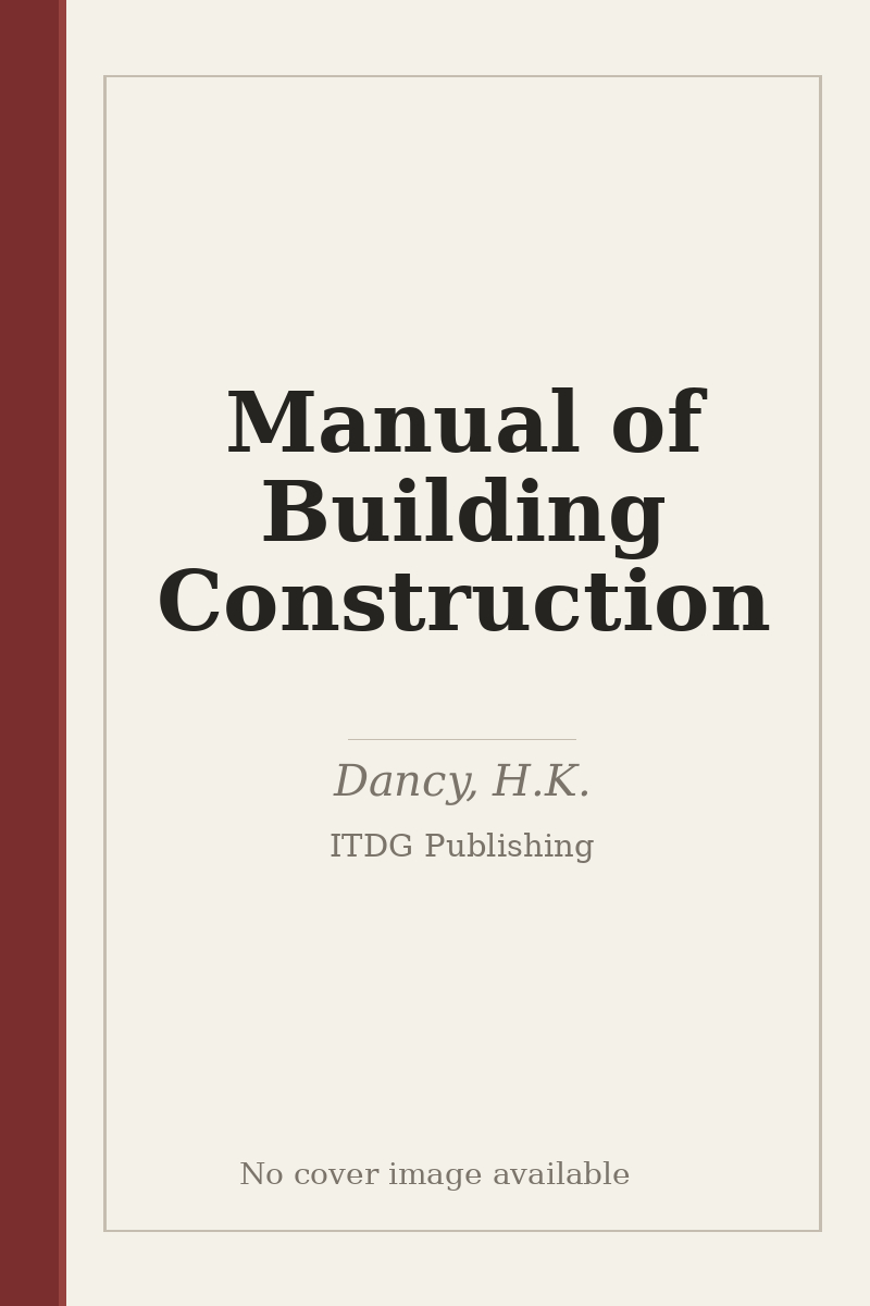 Manual of Building Construction - no cover image available