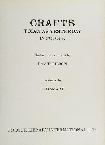 Crafts: Today as Yesterday