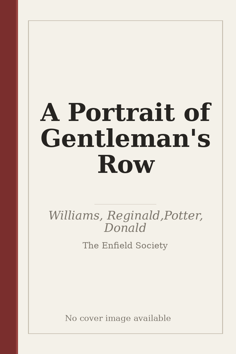 A Portrait of Gentleman's Row - no cover image available
