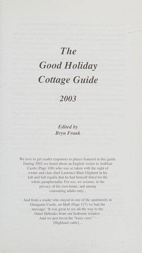 The Good Holiday Cottage Guide 2003