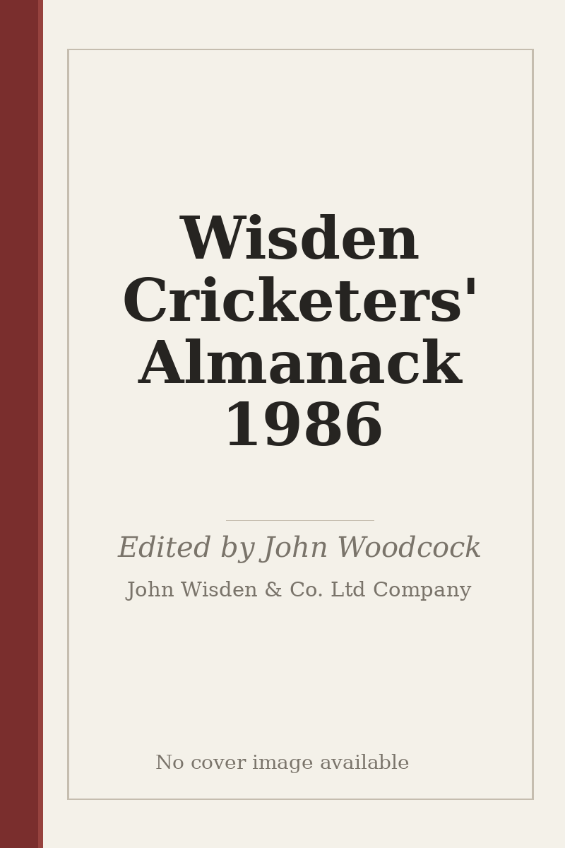 Wisden Cricketers' Almanack 1986 - no cover image available