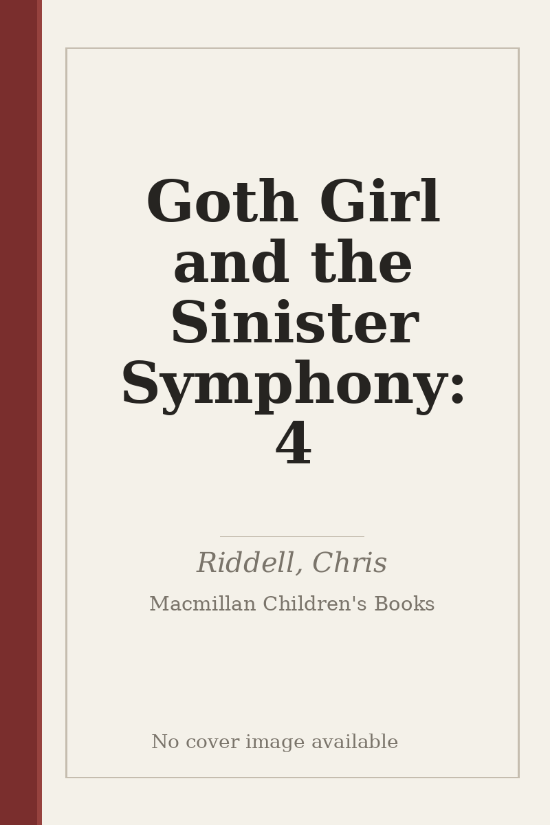 Goth Girl and the Sinister Symphony: 4 - no cover image available