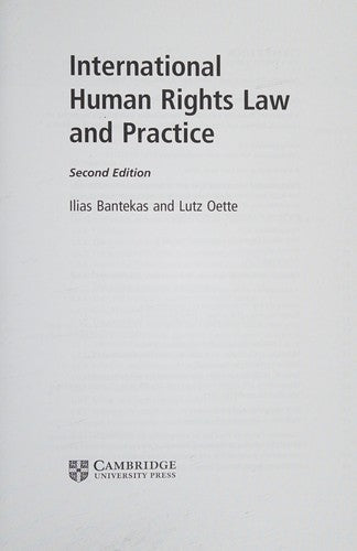 International Human Rights Law and Practice