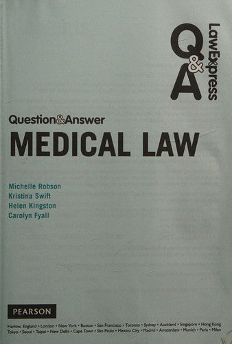 Law Express Question and Answer: Medical Law (Law Express Questions & Answers)