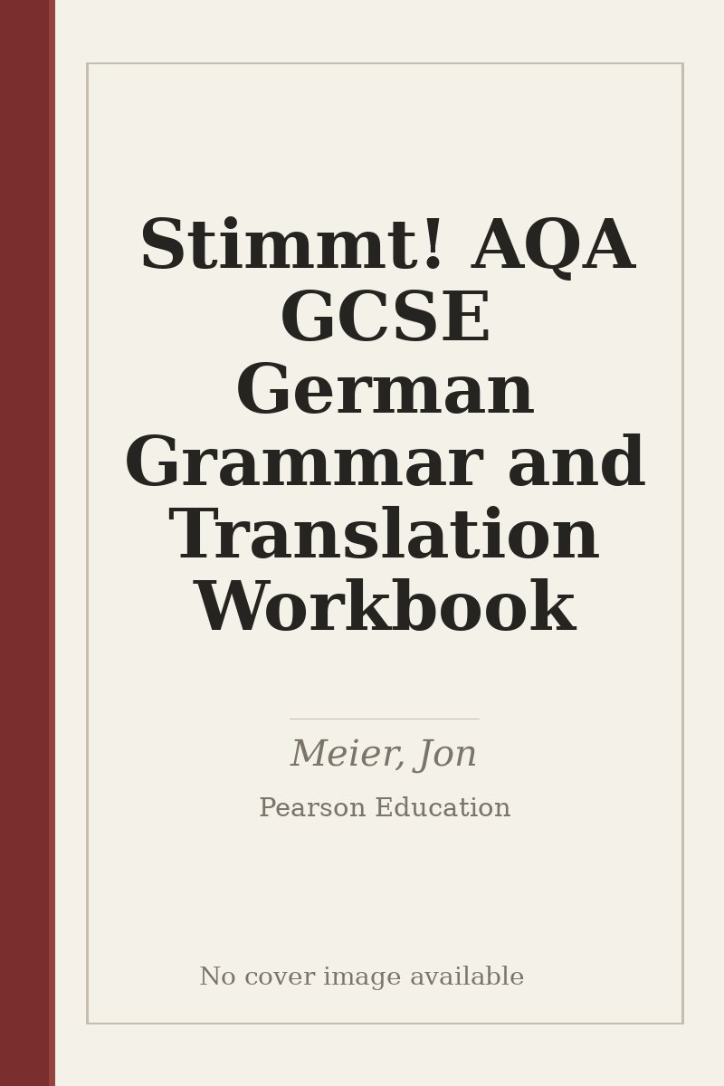 Stimmt! AQA GCSE German Grammar and Translation Workbook - no cover image available