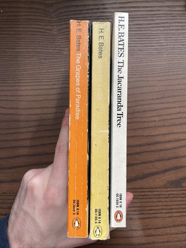 3x H E Bates Penguin Classics ORANGE Vintage Book Bundle Set