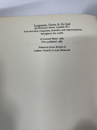 It's a Free Country, Leonard Brain (1965) Hardcover with Dustjacket