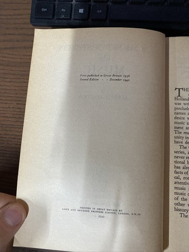 A SHORT HISTORY OF MUSIC ~ Alfred Einstein (Cassell) 1942 Edition