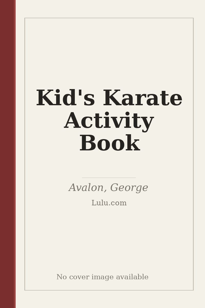 Kid's Karate Activity Book - no cover image available