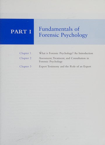 Forensic Psychology: Research, Clinical Practice, and Applications