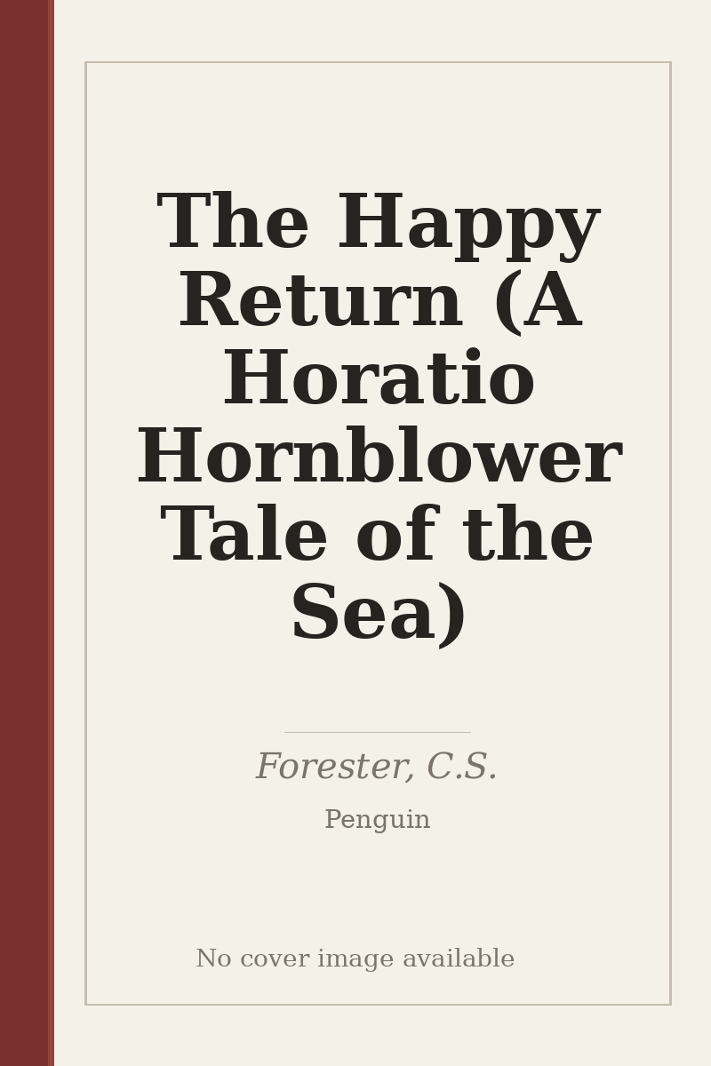 The Happy Return (A Horatio Hornblower Tale of the Sea) - no cover image available