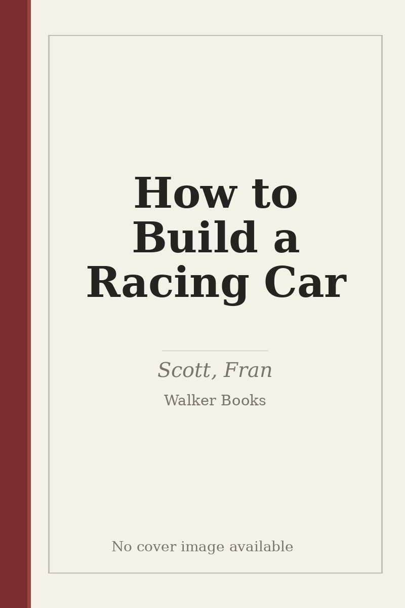 How to Build a Racing Car - no cover image available