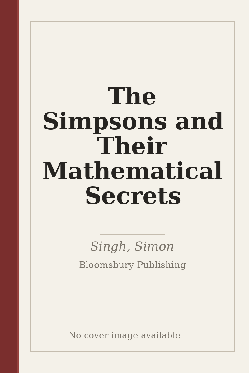 The Simpsons and Their Mathematical Secrets - no cover image available