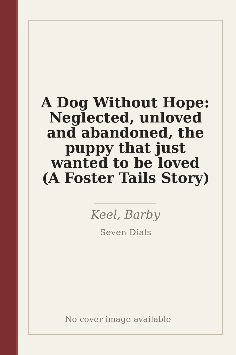 A Dog Without Hope: Neglected, unloved and abandoned, the puppy that just wanted to be loved (A Foster Tails Story) - no cover image available