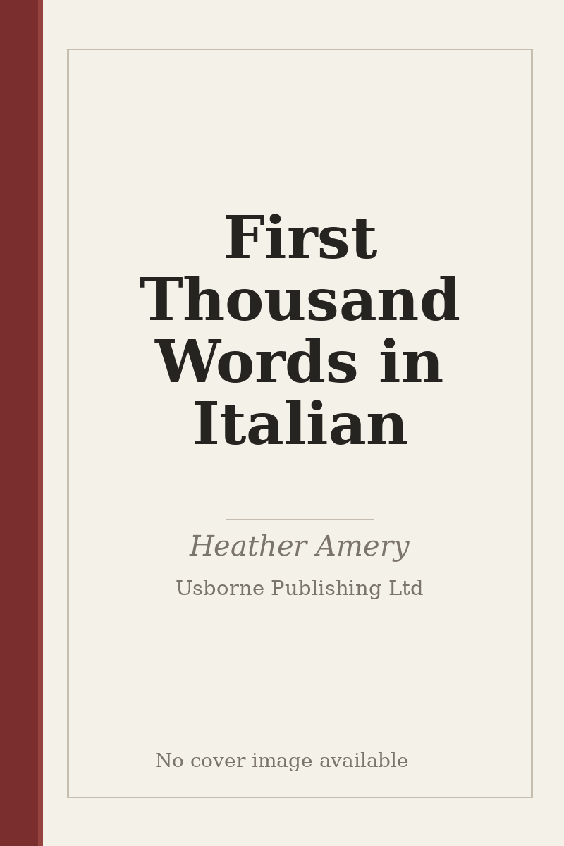 First Thousand Words in Italian - no cover image available
