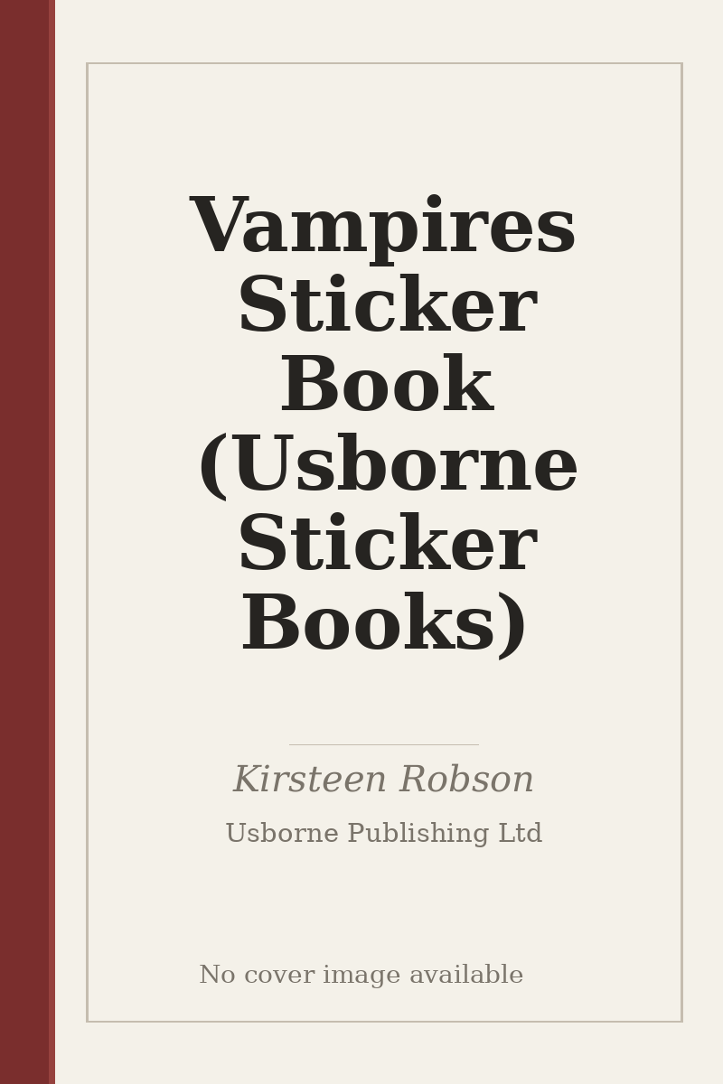 Vampires Sticker Book (Usborne Sticker Books) - no cover image available