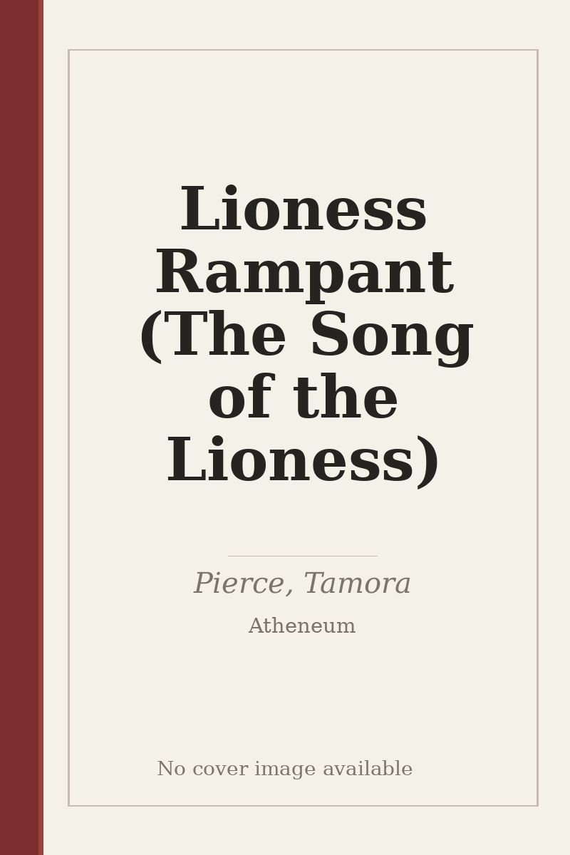 Lioness Rampant (The Song of the Lioness) - no cover image available