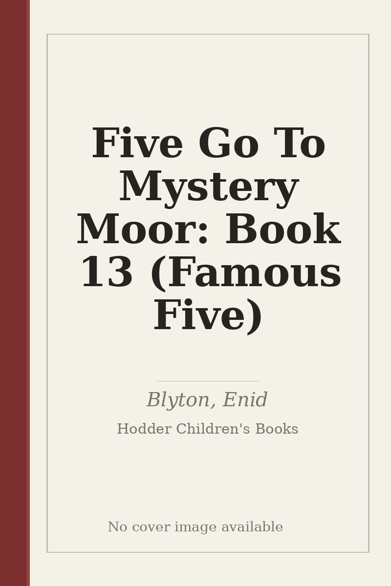 Five Go To Mystery Moor: Book 13 (Famous Five) - no cover image available