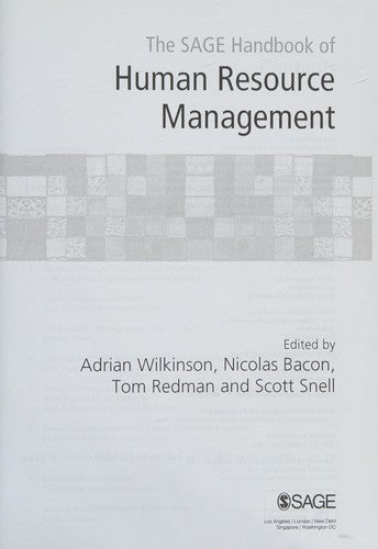 The SAGE Handbook of Human Resource Management