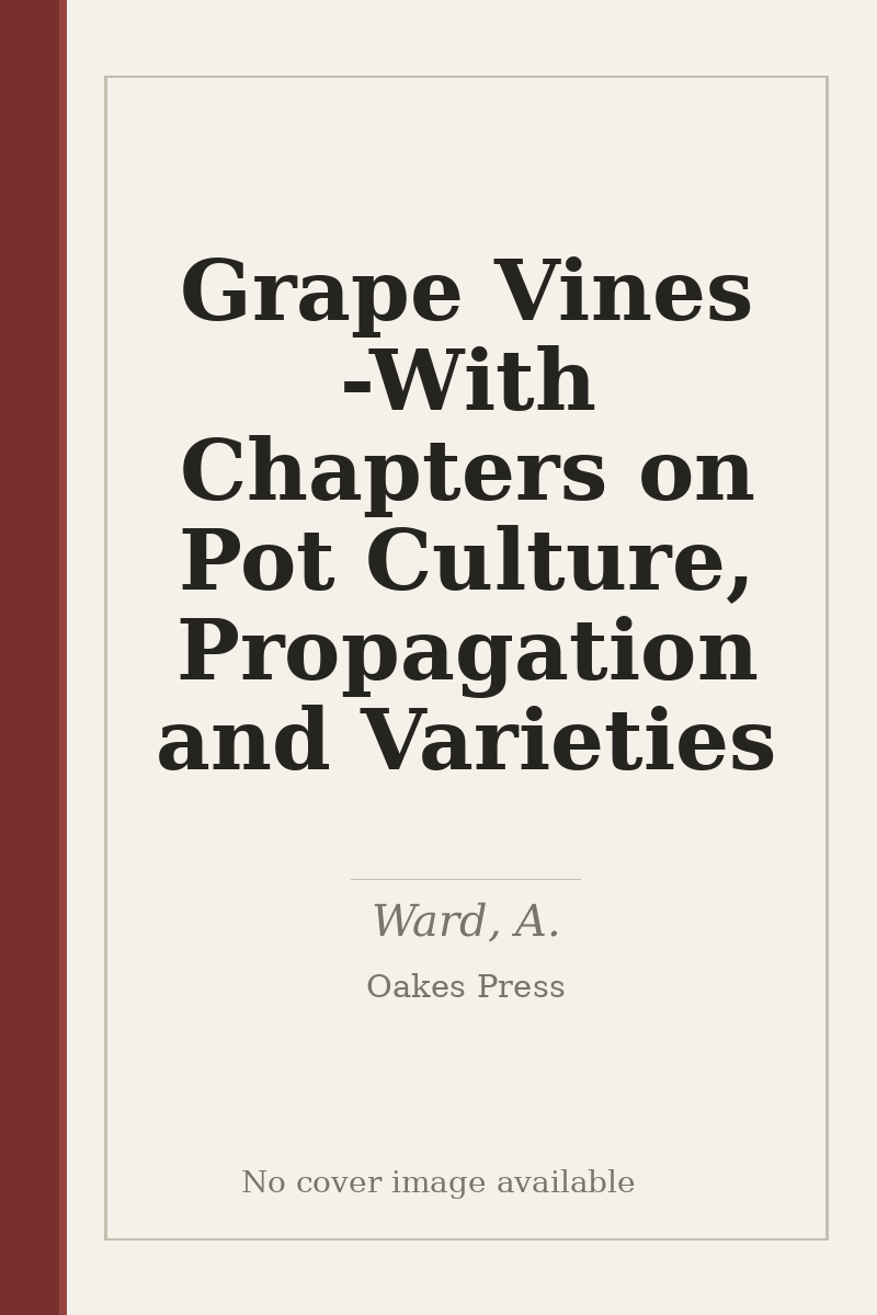 Grape Vines - With Chapters on Pot Culture, Propagation and Varieties - no cover image available