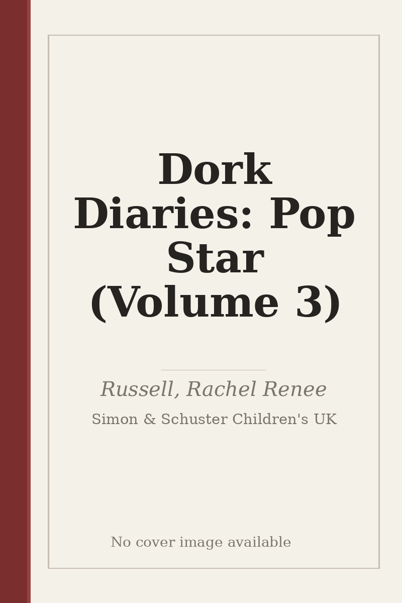 Dork Diaries: Pop Star (Volume 3) - no cover image available