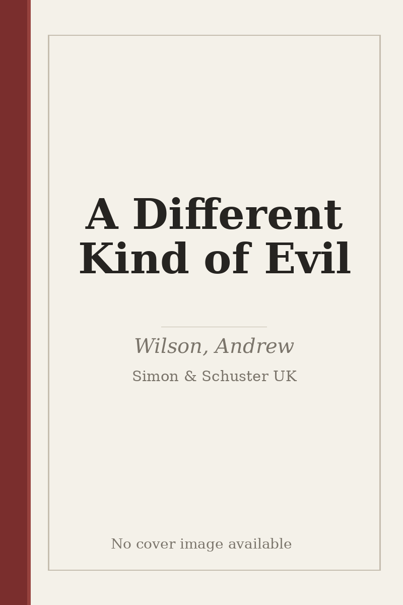 A Different Kind of Evil - no cover image available