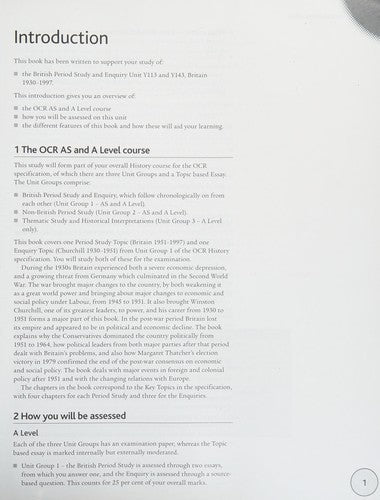 OCR A Level History: Britain 1930–1997