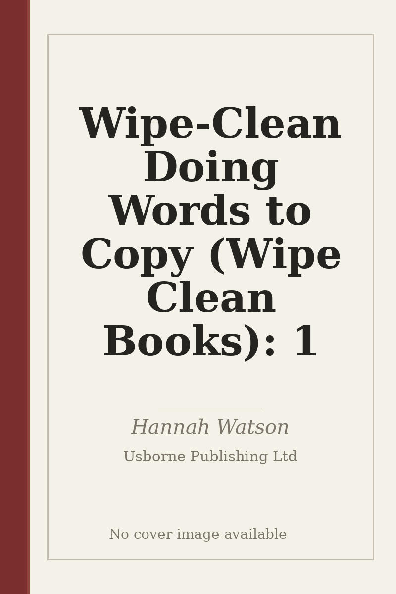 Wipe-Clean Doing Words to Copy (Wipe Clean Books): 1 - no cover image available