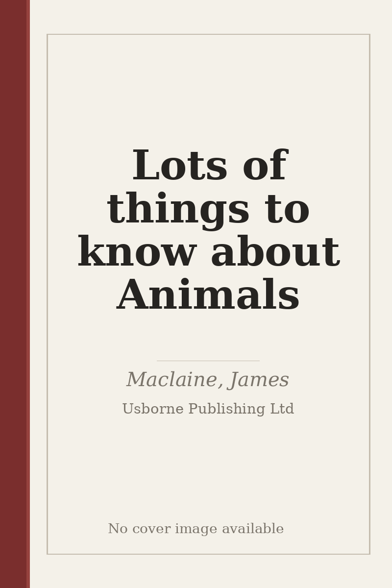 Lots of things to know about Animals - no cover image available