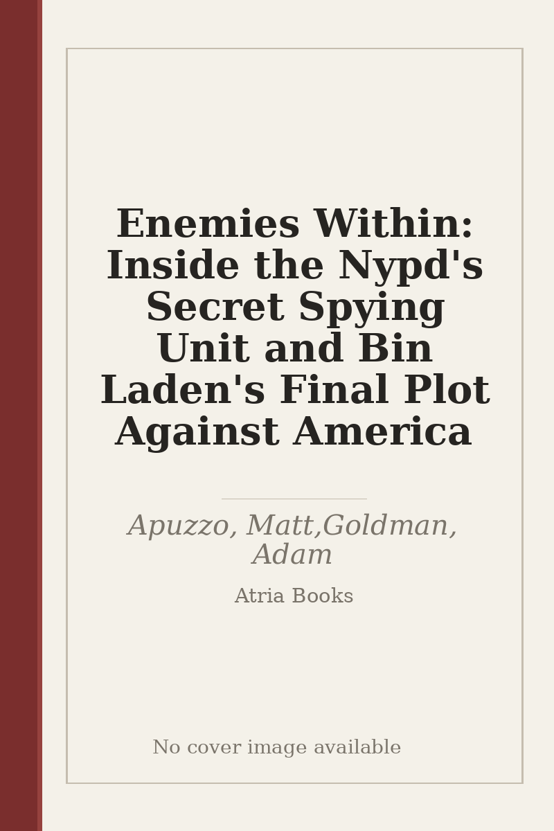 Enemies Within: Inside the Nypd's Secret Spying Unit and Bin Laden's Final Plot Against America - no cover image available