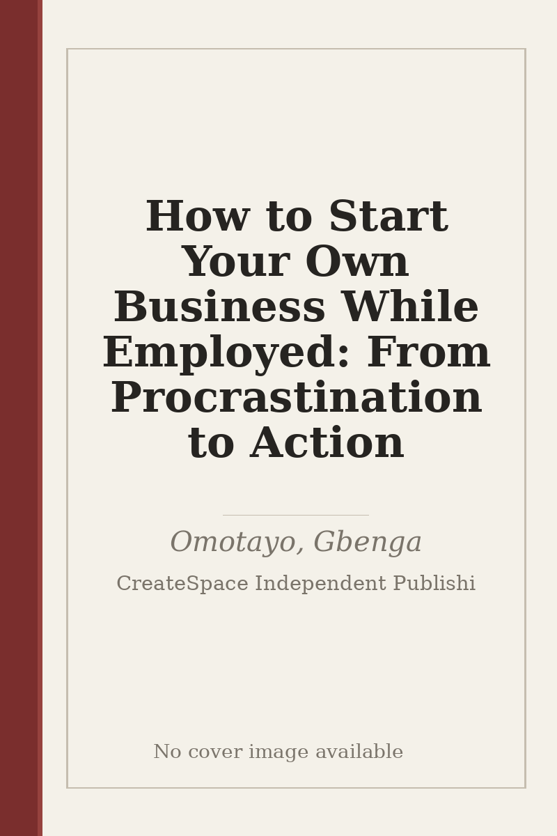 How to Start Your Own Business While Employed: From Procrastination to Action - no cover image available