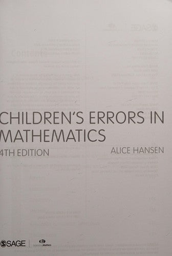 Children's Errors in Mathematics (Transforming Primary QTS Series)