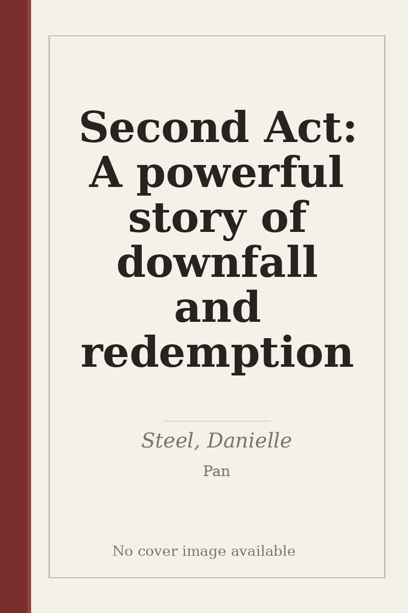 Second Act: A powerful story of downfall and redemption - no cover image available