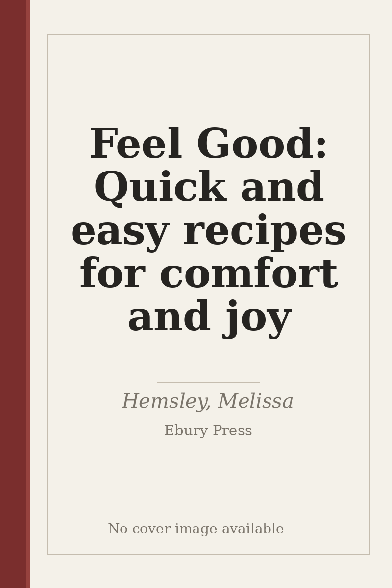 Feel Good: Quick and easy recipes for comfort and joy - no cover image available