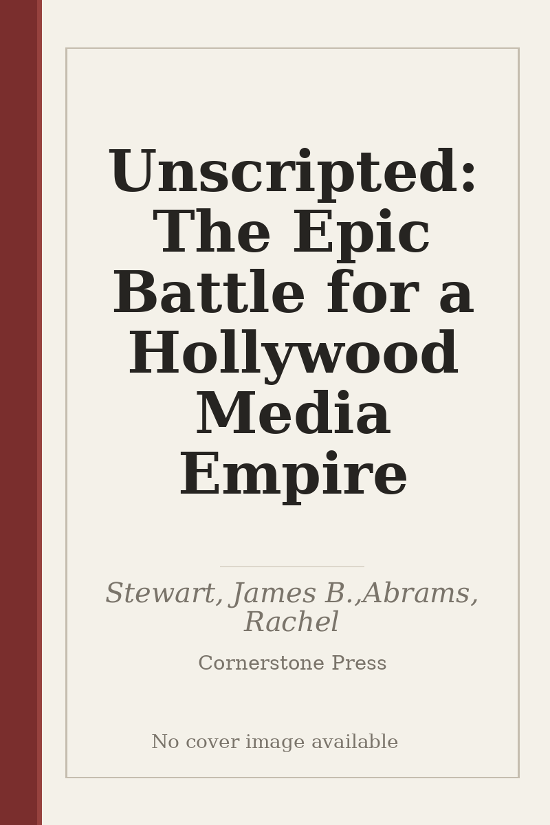 Unscripted: The Epic Battle for a Hollywood Media Empire - no cover image available