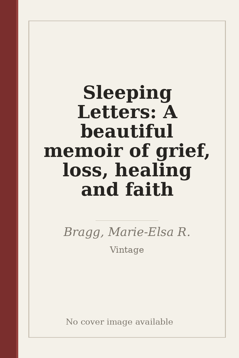 Sleeping Letters: A beautiful memoir of grief, loss, healing and faith - no cover image available