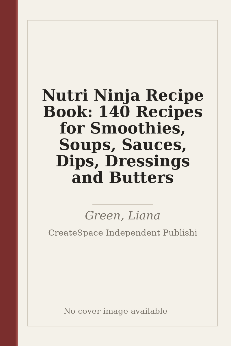 Nutri Ninja Recipe Book: 140 Recipes for Smoothies, Soups, Sauces, Dips, Dressings and Butters - no cover image available