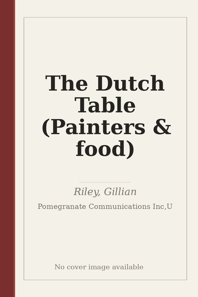 The Dutch Table (Painters & food) - no cover image available