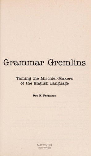 Title: Grammar Gremlins