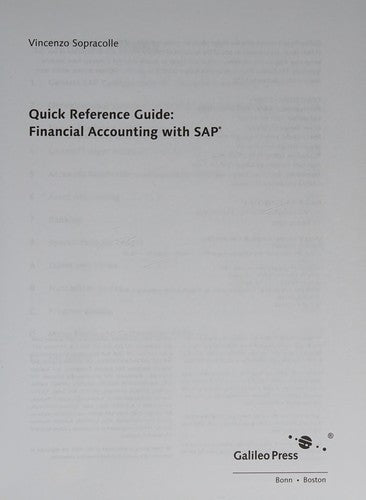 Financial Accounting with SAP: Quick Reference Guide to SAP FI