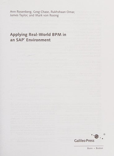 Applying Real-world BPM in an SAP Environment