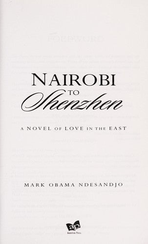 Nairobi to Shenzhen