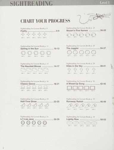 Sightreading Book: Level 1 (Piano Adventures)