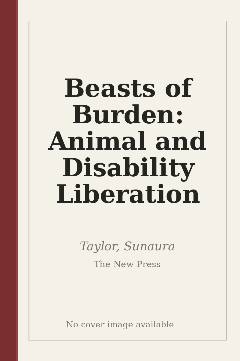 Beasts of Burden: Animal and Disability Liberation - no cover image available