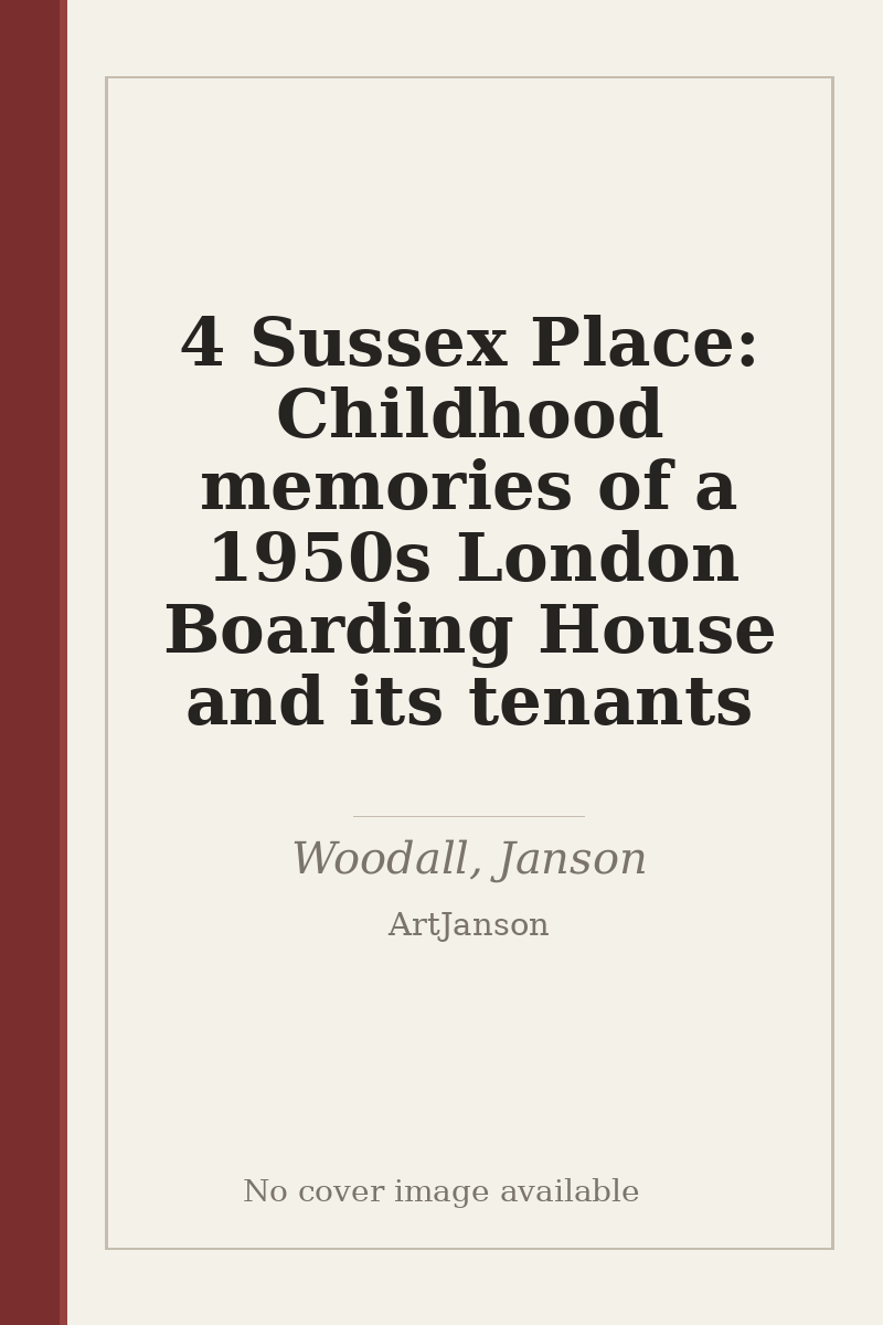4 Sussex Place: Childhood memories of a 1950s London Boarding House and its tenants - no cover image available